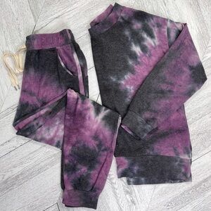Women’s loungewear set - Purple and dark gray